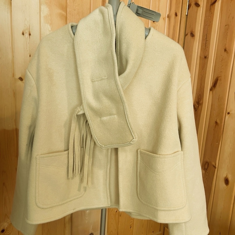 Elegant  Coat with Scarf